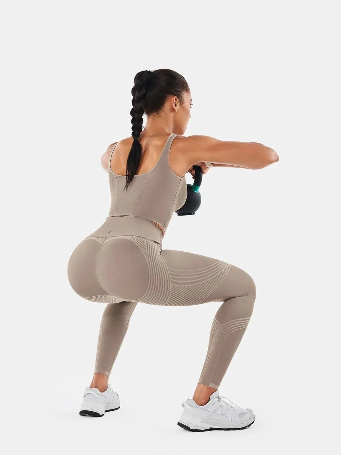 Fanka Women's Full Length Compression Body Sculpt Leggings for Women Tummy Control High Waisted Through Reversible Wear