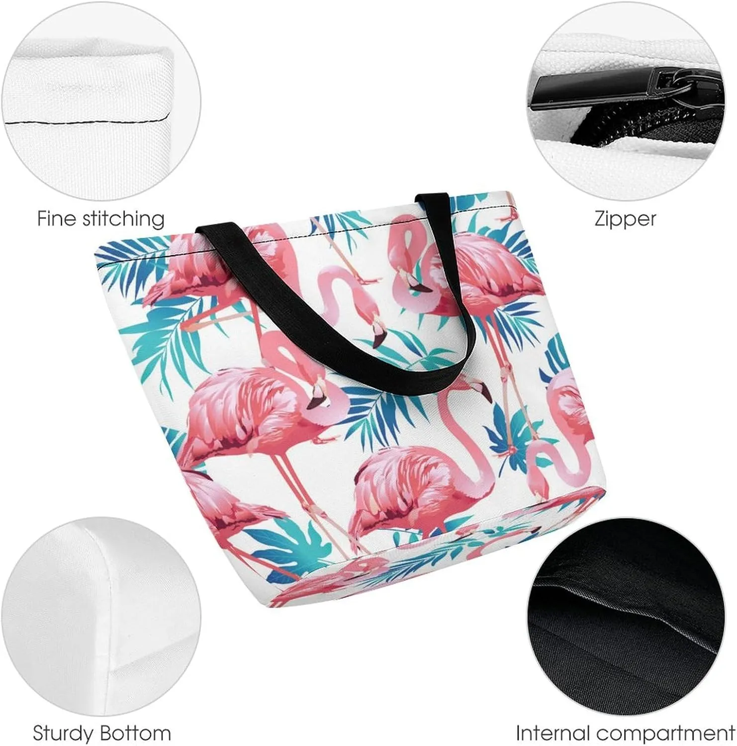 Floral Vintage Colorful Print Hobo Handbags With Zipper Women's Tote Handbags