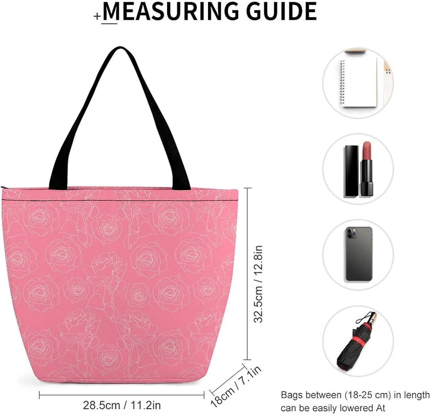Floral with Purple Flowers Hobo Handbags With Zipper Women's Tote Handbags