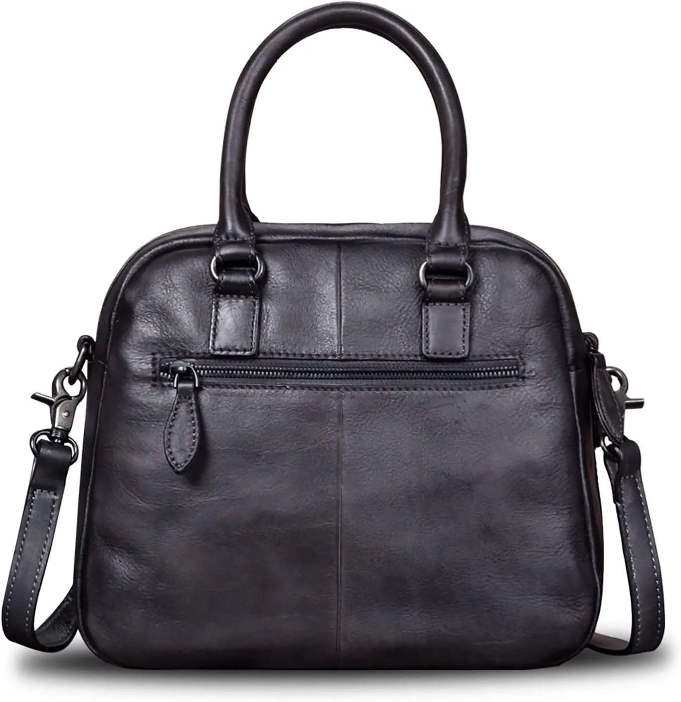 Genuine Leather Satchels for Women Top Handle Bags Handmade Vintage Crossbody Bag Purses Shoulder Bag