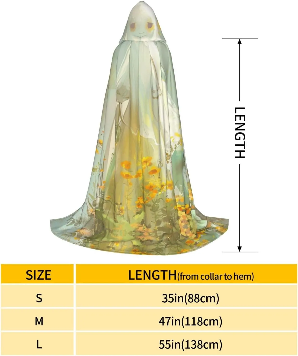Halloween Horror Halloween Cape For Teenagers, Hooded Cloak Long Cape Costume Cloak For Party Or Cosplay