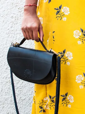 Hand Stitched Sling Bags Black