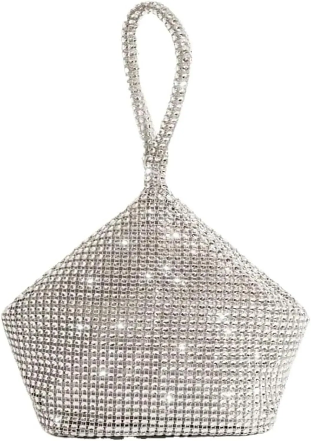 Handbag ChainWomen's Rhinestone Clutch Glitter Purse Triangle Designer Clutch Bag Women's Purses Shoulder Bags Embellished Clutch Bag With Chain For Party Wedding Travel