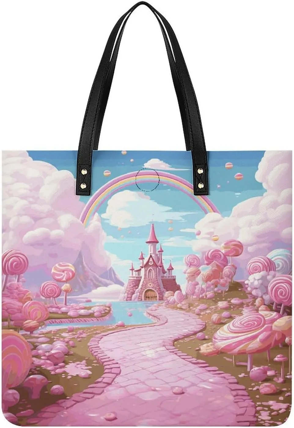 Handbags for WomenPink Candy LandTrendy Vegan Leather Hobo Handbags,Women's Soft Bucket Bag For Women - Ladies Handbags For Work, Travel, Casual Use,Birthday Gifts