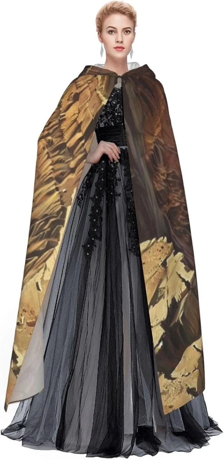 Horror Cartoon Adult Hooded Costume Cloak, Halloween Long Cape with an Oversized Hooded Cloak for Party Cosplay