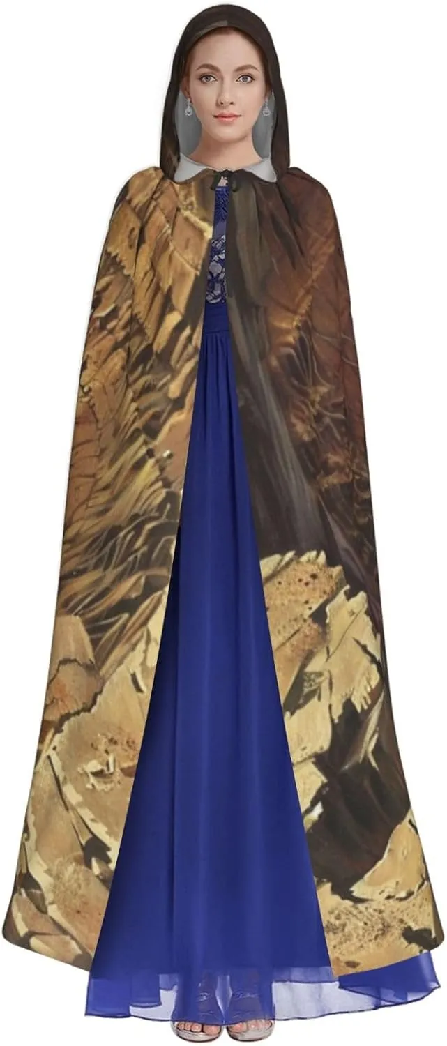 Horror Cartoon Adult Hooded Costume Cloak, Halloween Long Cape with an Oversized Hooded Cloak for Party Cosplay