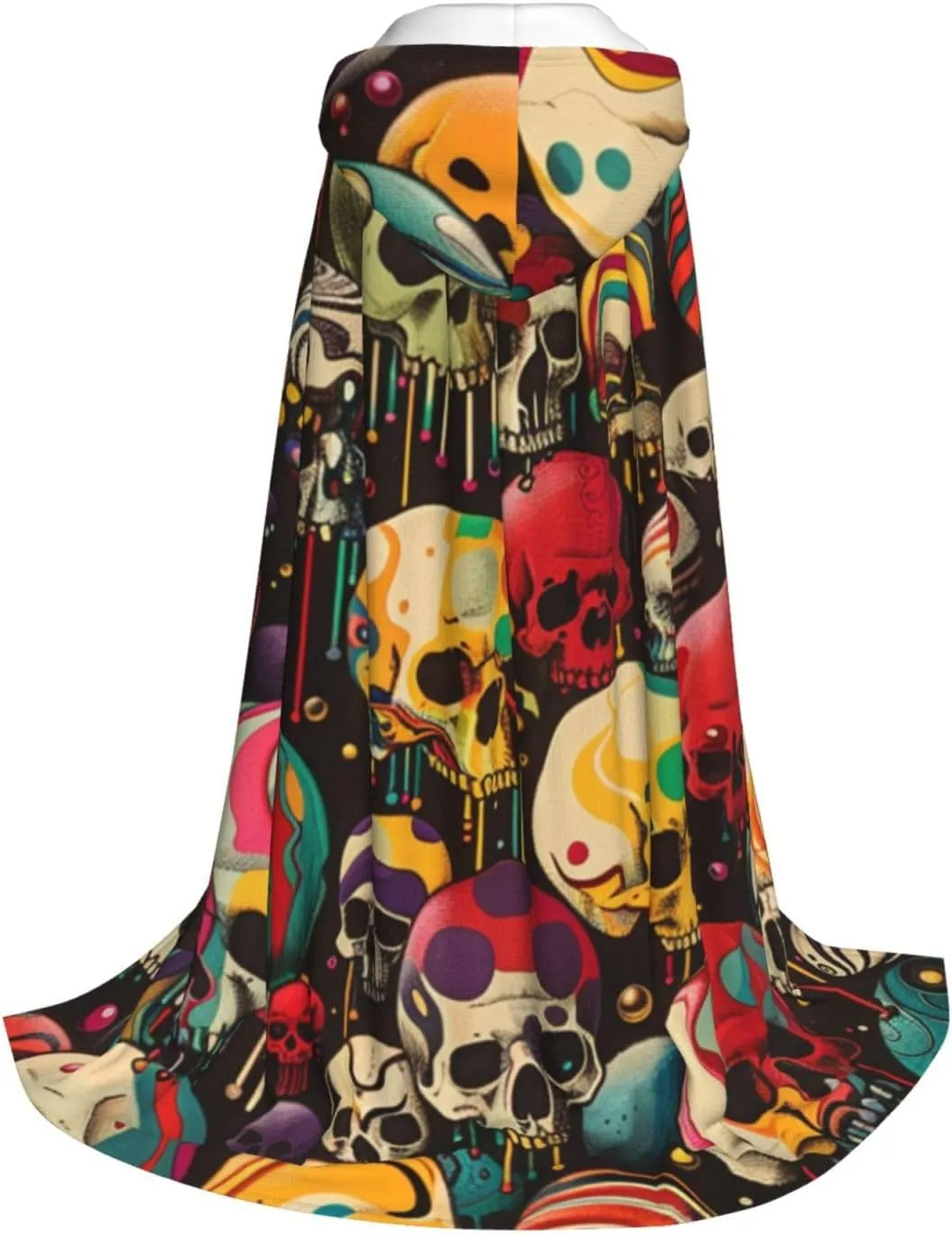 Horror Cartoon Halloween Cape For Teenagers, Hooded Cloak Long Cape Costume Cloak For Party Or Cosplay
