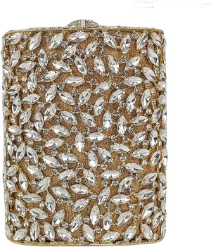 HUANG ZHUANG Flask Shaped Evening bag Funny Rhinestone Handbag Party Bag Women Crystal Clutch Purse for Prom Banquet