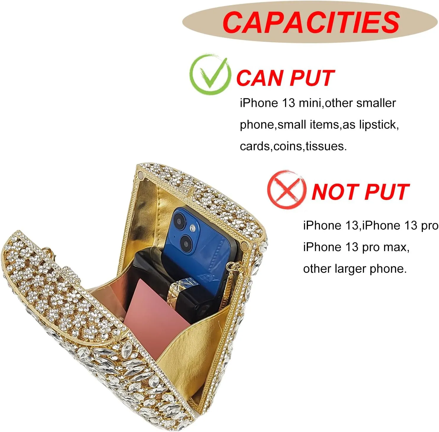 HUANG ZHUANG Flask Shaped Evening bag Funny Rhinestone Handbag Party Bag Women Crystal Clutch Purse for Prom Banquet