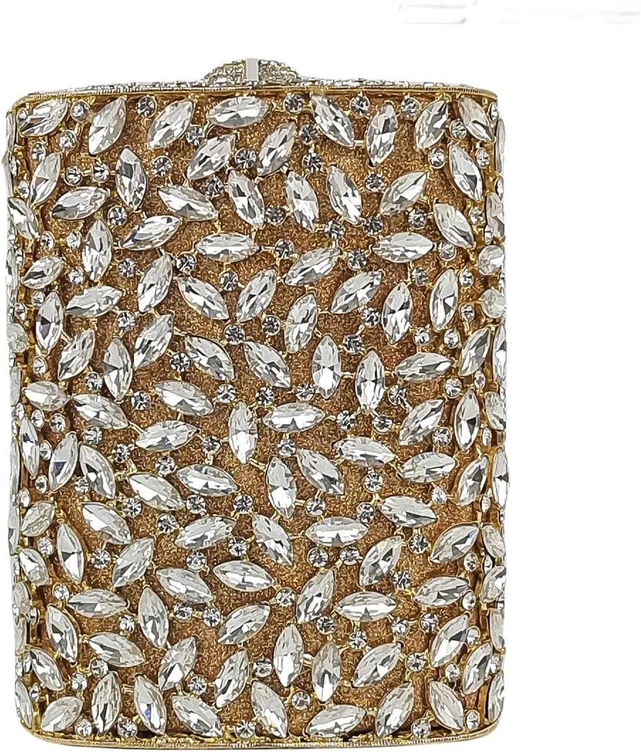 HUANG ZHUANG Flask Shaped Evening bag Funny Rhinestone Handbag Party Bag Women Crystal Clutch Purse for Prom Banquet