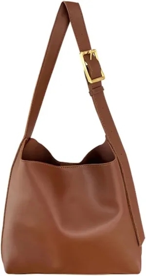 Japanese Styles Crossbody Bag PU Leather Shoulder Bag Fashion Bucket Bag Large Capacity Messenger Bag for Everyday