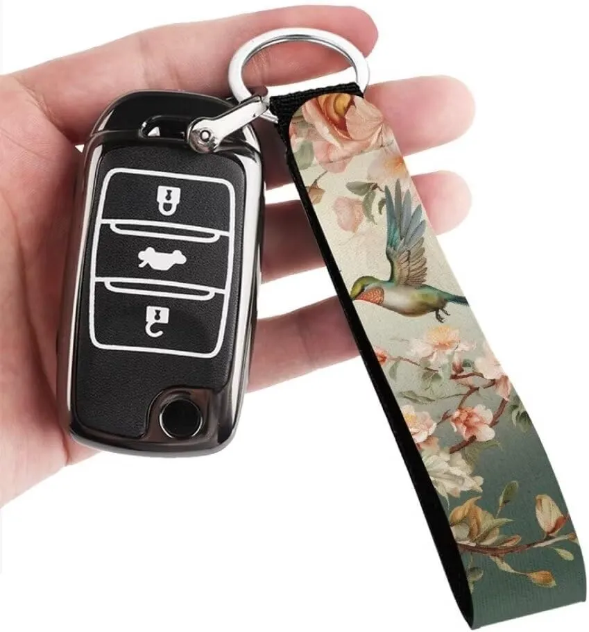 Jeiento Wristlet Lanyard Key Chain Holder for Women, Key Chains with Metal Ring for Car Keys, Backpacks, Gym Daypacks