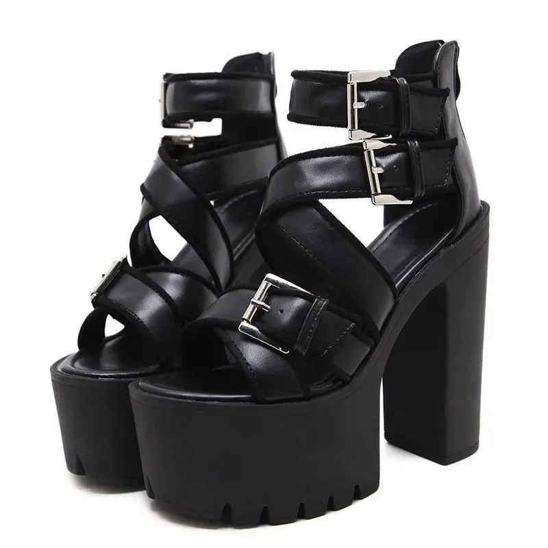 Joskaa 2024 New Platform Designer Chunky Sandals