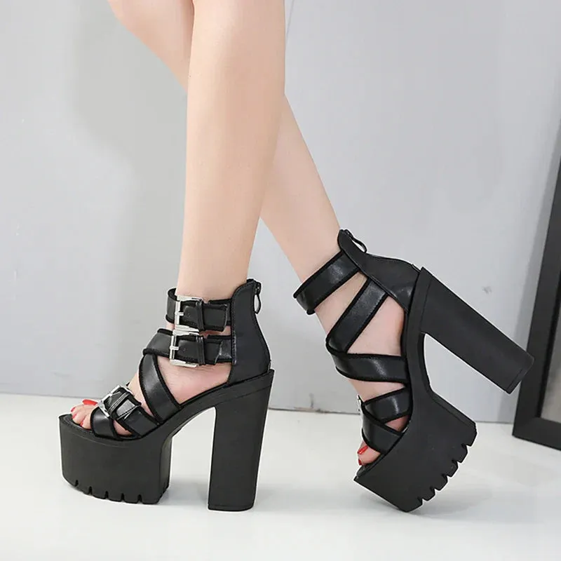 Joskaa 2024 New Platform Designer Chunky Sandals