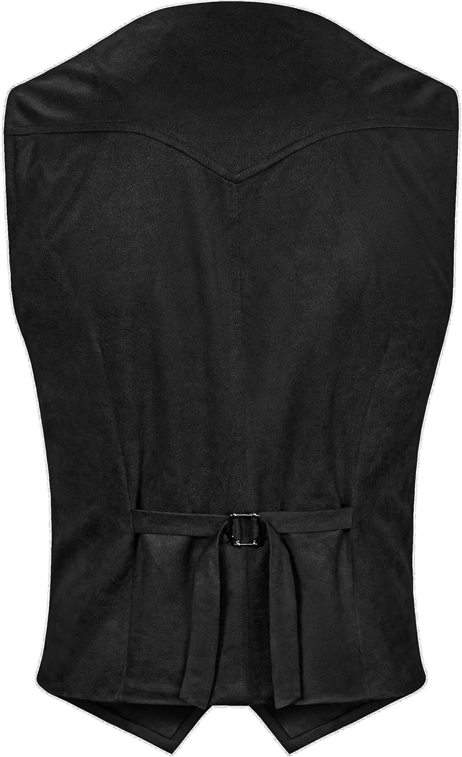 KAIPUTE Western Cowboy Costume Men's Vest Hat Belt for Adult Halloween Party Cosplay