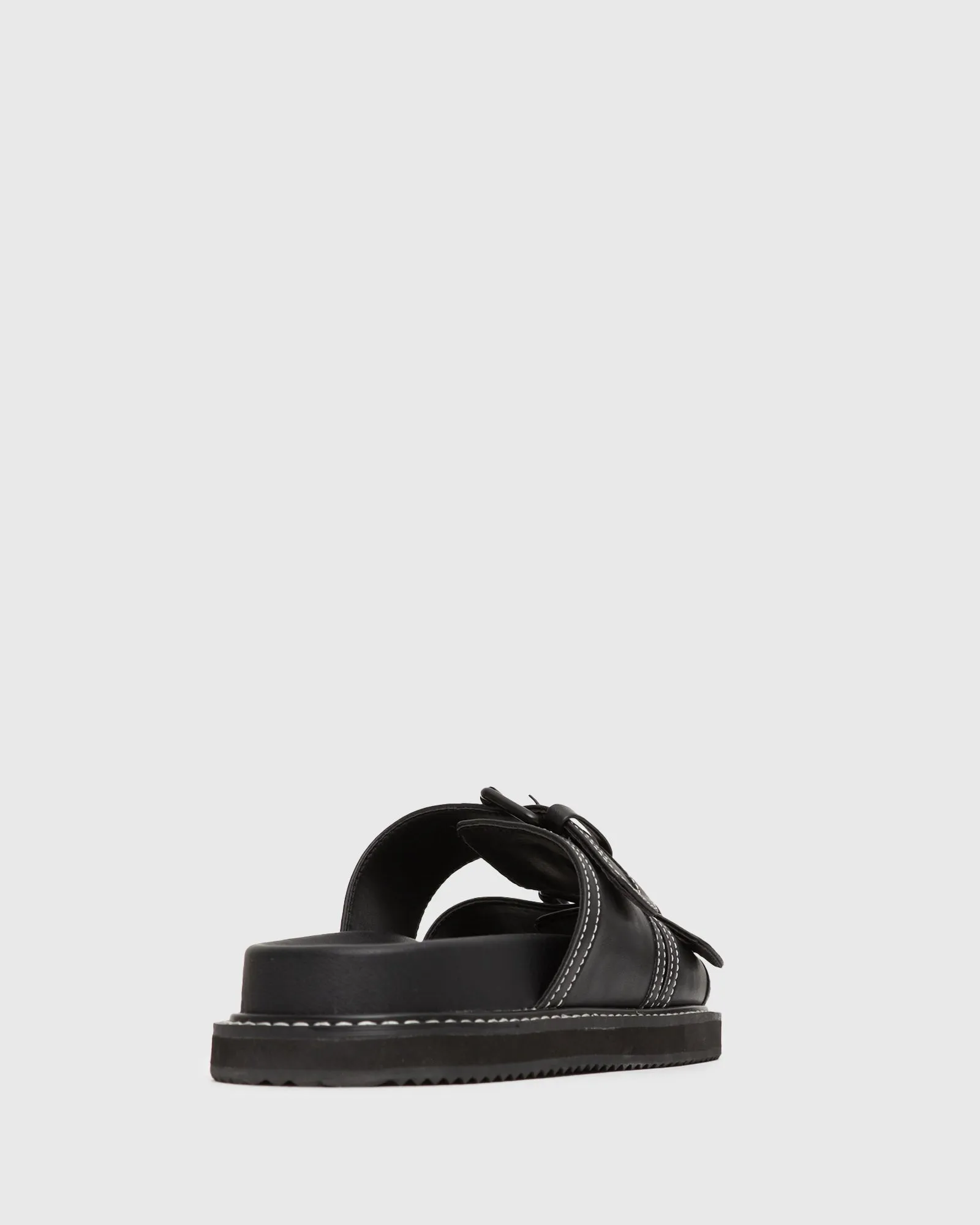 LAIKEN Vegan Buckle Footbed Slides