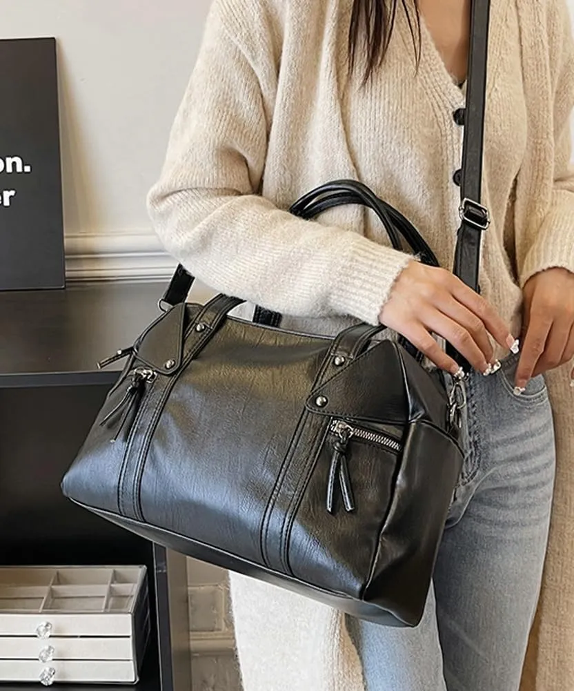 Large Crossbody Bags for Women Leather Shoulder Handbag Designer Satchel Handbags Top Handle Work Travel Tote Bag