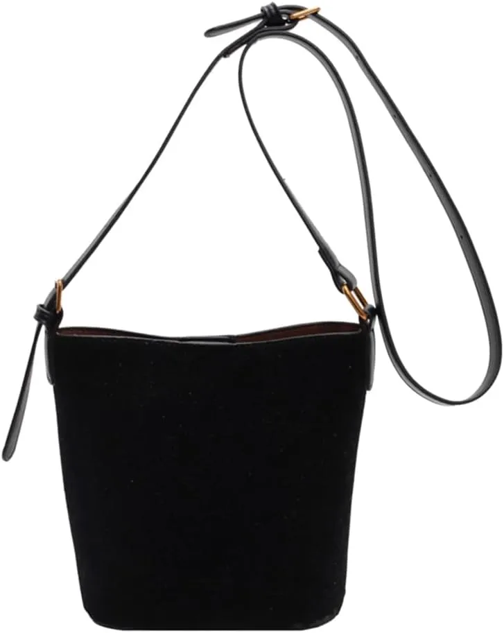 Leather Hobo Bags for Women - Suede Bucket & Slouchy Bags - Vintage Faux Suede Shoulder Satchel