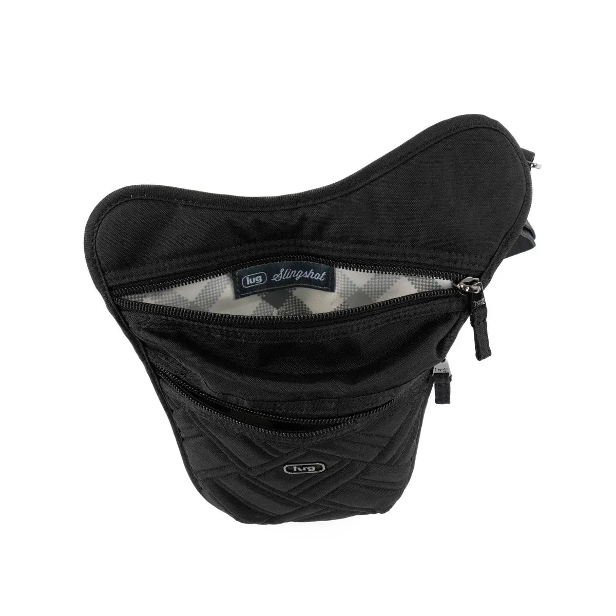 LUG Slingshot Convertible Crossbody Bag in Brushed Black