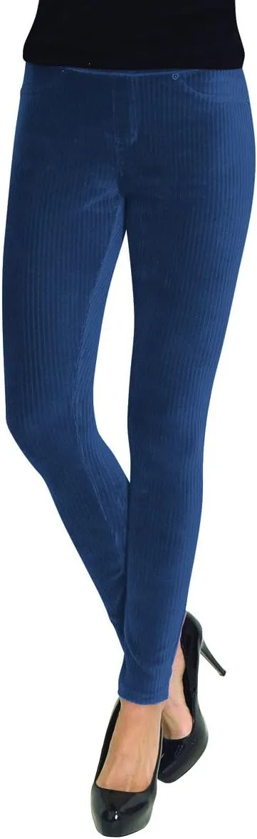 MeMoi Wide-Rib Stretch Corduroy Leggings