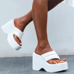 Minimalist Wedge Thong Sandals
