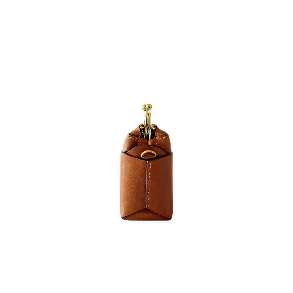 Nappa Dori Tan Kisslock Bag