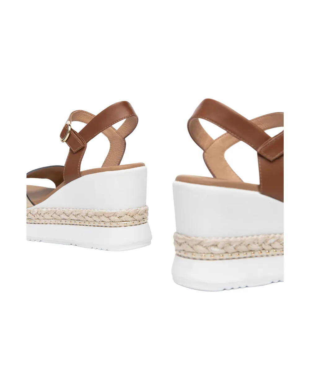 NERO GIARDINI WOMENS LEATHER WEDGES