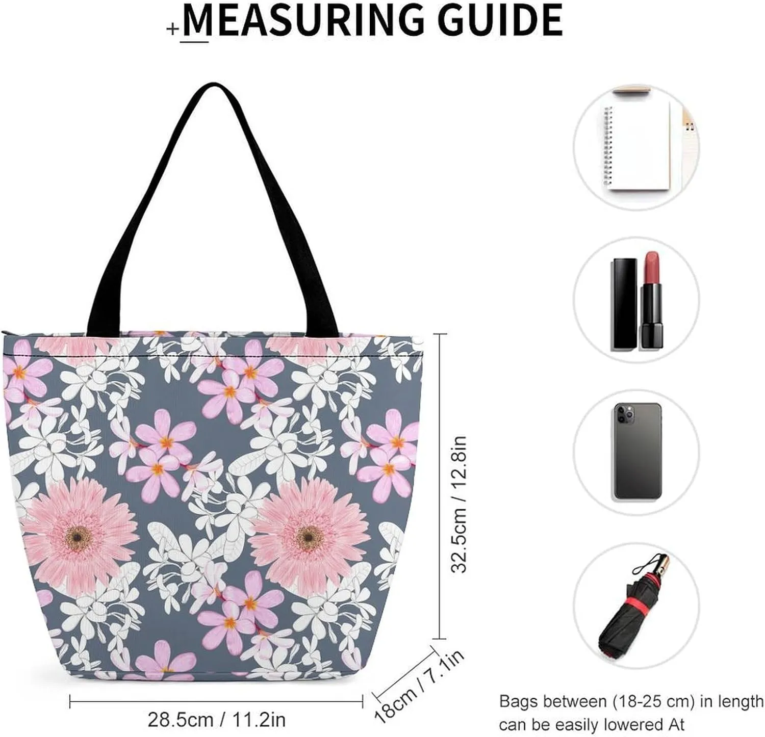 Pink Hibiscus Lily Flowers Hobo Handbags With Zipper Women's Tote Handbags