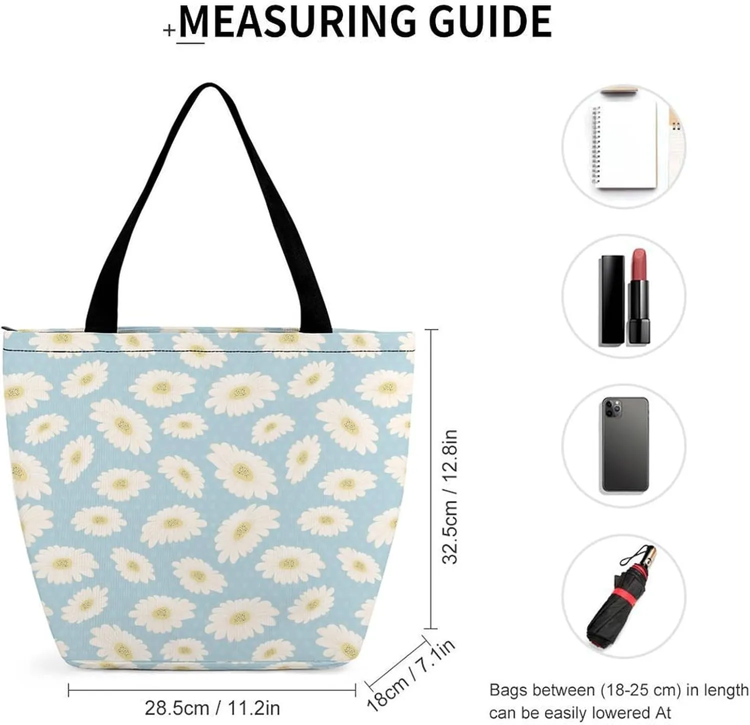 Pink Wild Flowers Print Hobo Handbags With Zipper Women's Tote Handbags