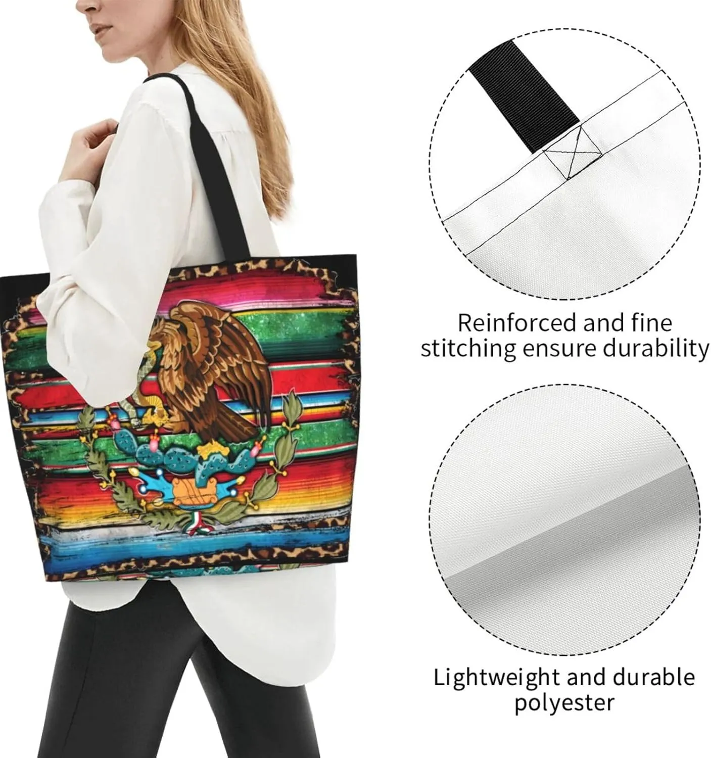 Polish Flag Poland Polska Eagle Women's Tote Bag Large Capacity Single Shoulder Bags Handbag for Shopping Work