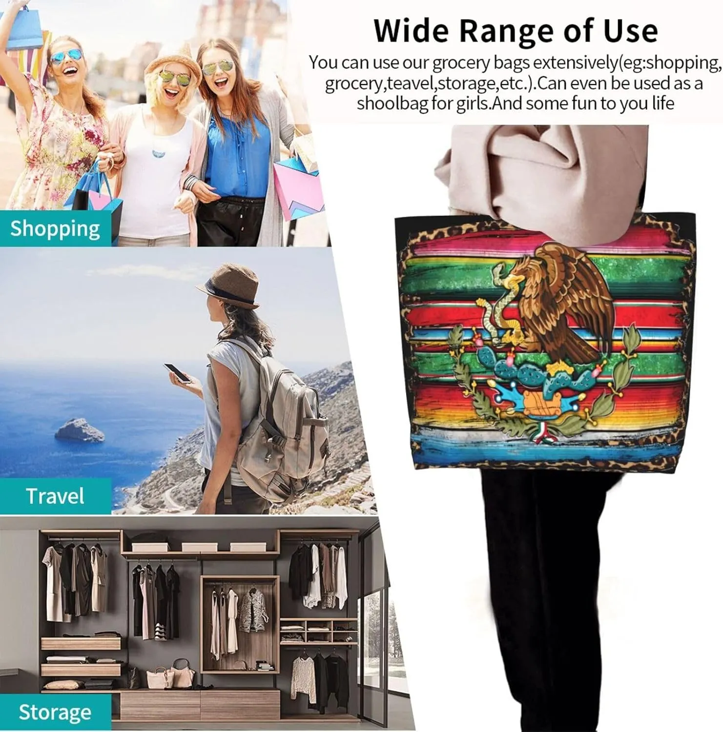 Polish Flag Poland Polska Eagle Women's Tote Bag Large Capacity Single Shoulder Bags Handbag for Shopping Work