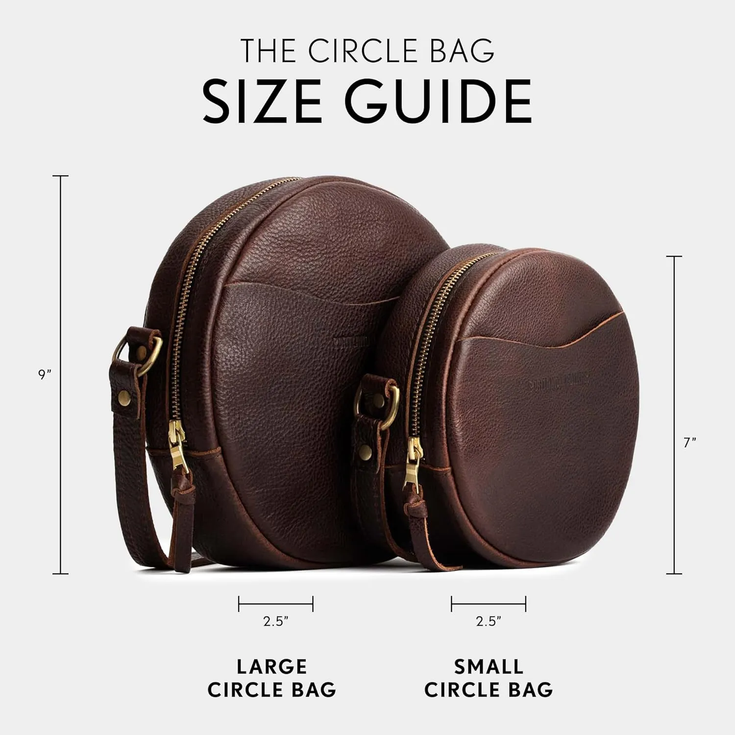 Portland Leather Goods Circle Crossbody Bag for Women  Handmade from the Finest Full-Grain Hides