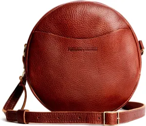 Portland Leather Goods Circle Crossbody Bag for Women  Handmade from the Finest Full-Grain Hides