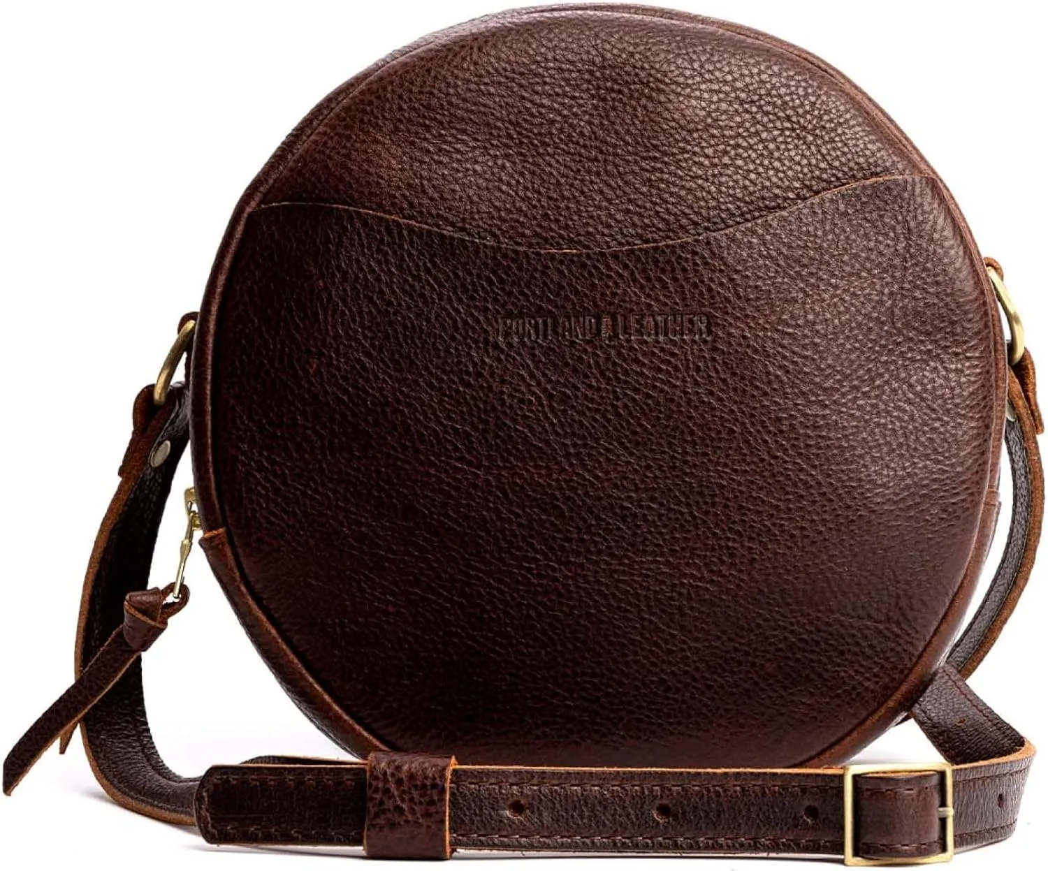 Portland Leather Goods Circle Crossbody Bag for Women  Handmade from the Finest Full-Grain Hides