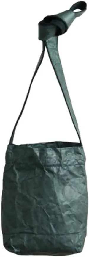 PVC Bucket Bag Women Slouchy Kraft Paper Hobo Bags Satchels Crescent Shoulder Bag Crossbody Purse Top-handle Tote Handbag