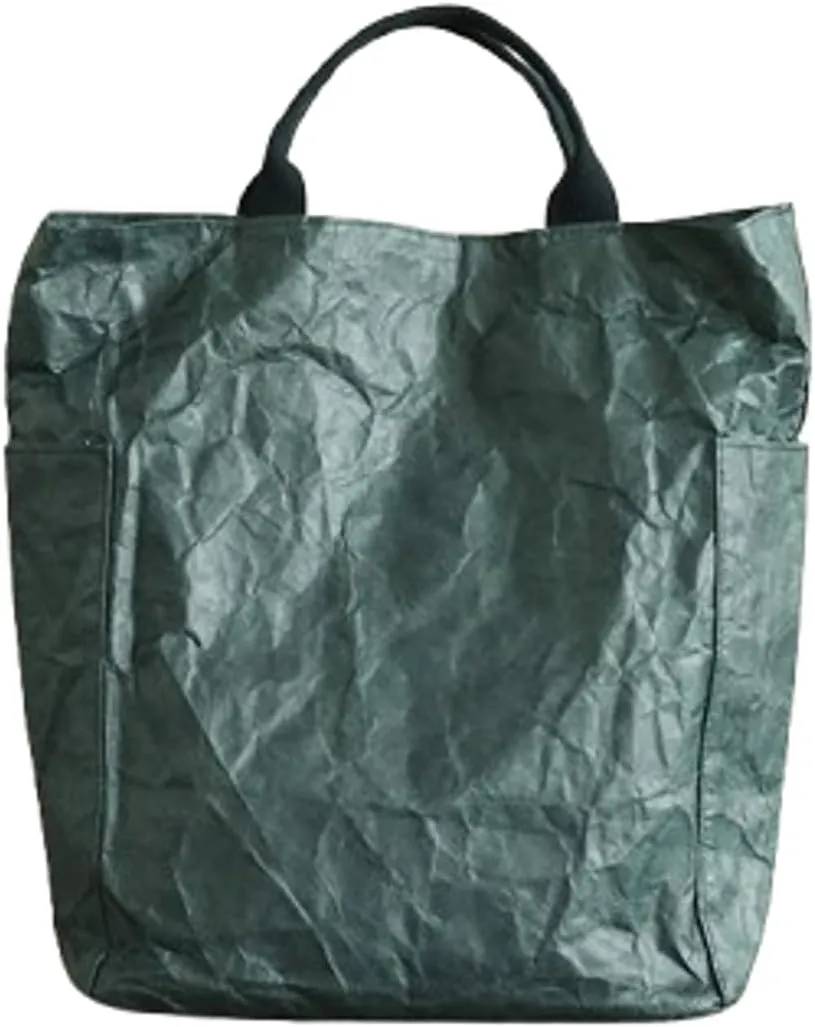 PVC Tote Bag Women Slouchy Kraft Paper Hobo Bags Satchels Crescent Shoulder Bag Crossbody Purse Top-handle Tote Handbag
