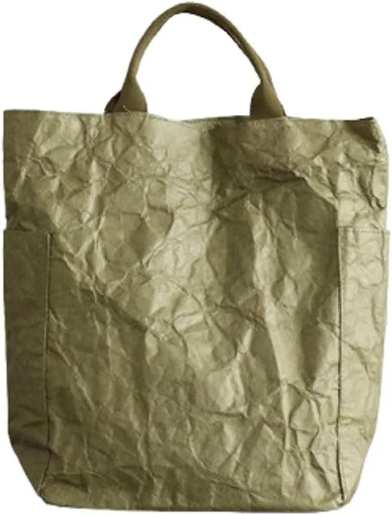 PVC Tote Bag Women Slouchy Kraft Paper Hobo Bags Satchels Crescent Shoulder Bag Crossbody Purse Top-handle Tote Handbag