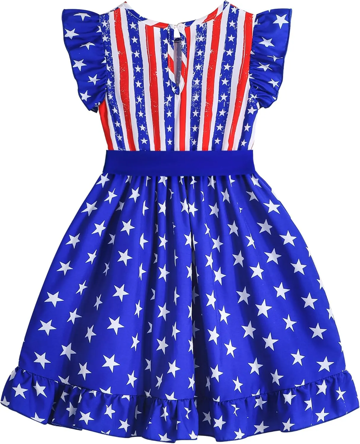 Rosibel Toddler Girls Dress Kids Ruffles Sleeveless Casual Dresses Little Girls Summer Beach Sundress 2-7Y