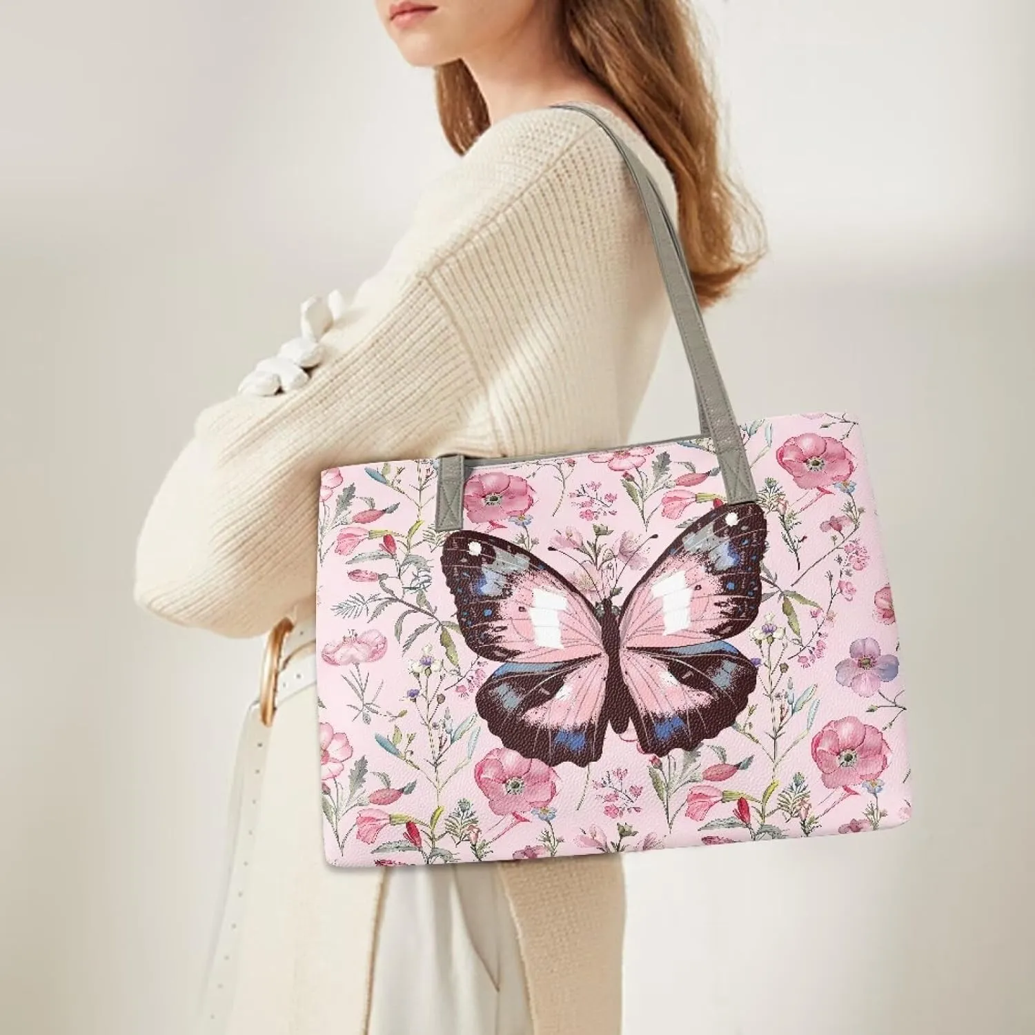 Satchel Handbags Oversized Large Shoulder Bag PU Leather Handbags Shoulder Bags Suitable for Adult Women and Girls