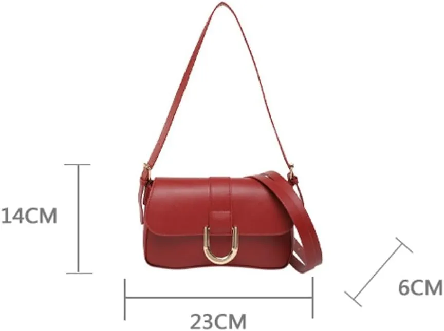 Shoulder Bag Women 2025 Spring Trendy Hobo Clutch Purse Saddle Bag Vintage Buckle Handbags with 2 Removable Straps