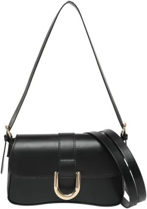 Shoulder Bag Women 2025 Spring Trendy Hobo Clutch Purse Saddle Bag Vintage Buckle Handbags with 2 Removable Straps