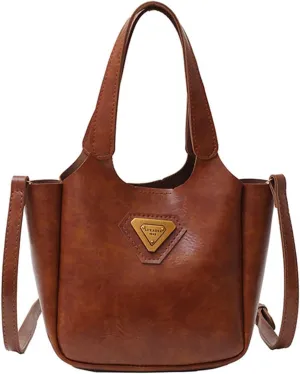 Shoulder BagsWomen Bucket Bag Autumn Winter Shoulder Bag PU Leather Handbag Korean Styles Crossbody Bag Retro Messengers Bag