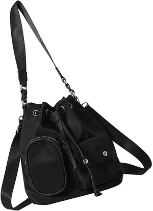 Shoulder BagsWomen Bucket Bag Korean Styles Shoulder Bag Handbag Casual Crossbody Bag Drawstring Messengers Bag for Travel Daily Use