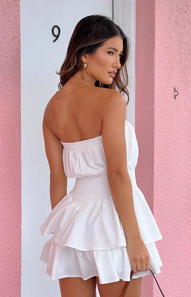 Sia White Strapless Mini Dress