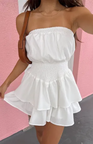 Sia White Strapless Mini Dress