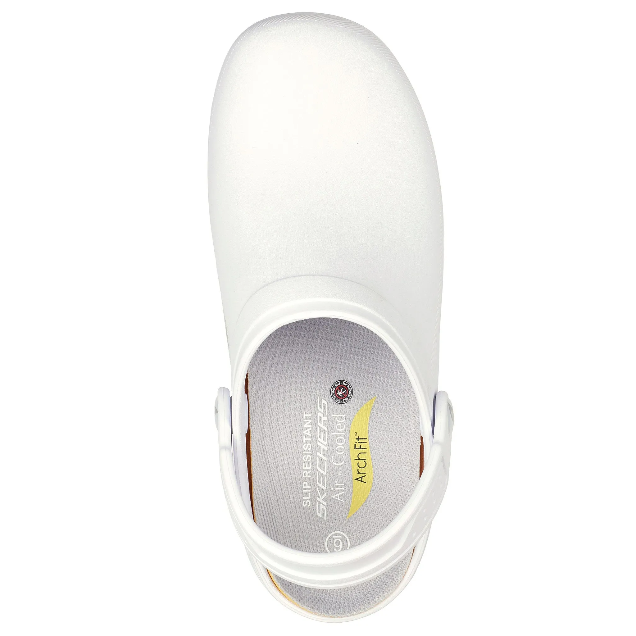 Skechers Women's 108067 Work Arch Fit Riverbound Pasay White Work Shoes Clogs