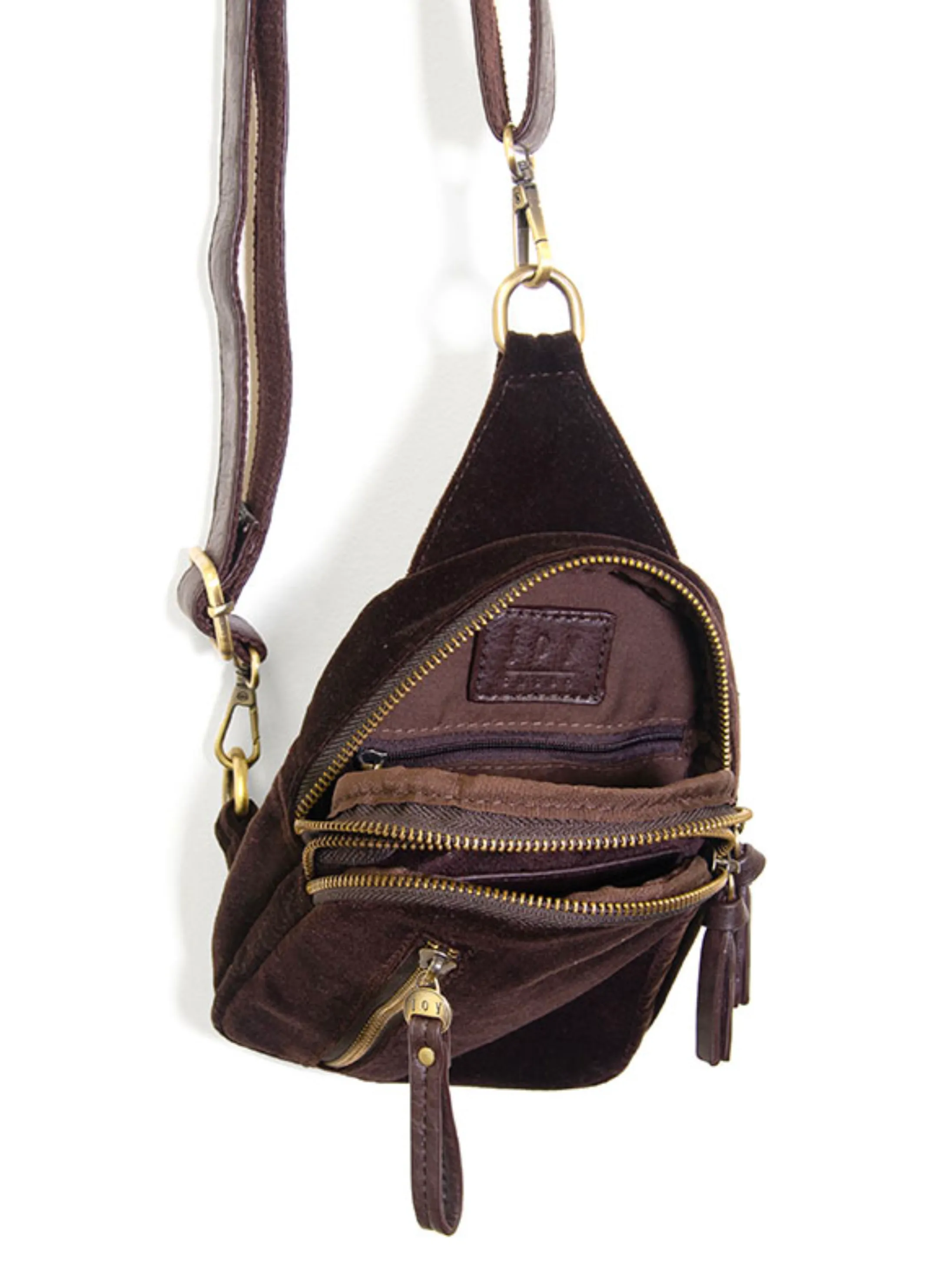 Skyler Velvet Sling Bag [Espresso-L8198]