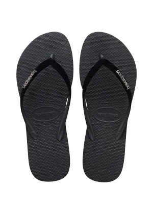 Slim Velvet Flip Flops
