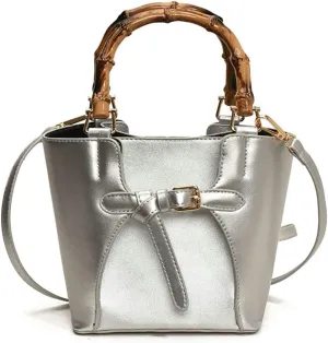 Slouchy PU Leather Bucket Bag Women Crescent Hobo Bags Trendy Crossbody Purse Satchels Shoulder Bag Top-handle Tote Handbag