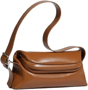 Slouchy PU Leather Shoulder Bag Women Trendy Hobo Bags Cute Crescent Crossbody Purse Top-handle Satchels Bag Tote Handbag